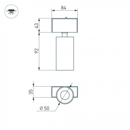 Светильник MAG-SPOT-45-R85-7W Day4000 (BK, 24 deg, 24V, DALI) (Arlight, IP20 Металл, 3 года)