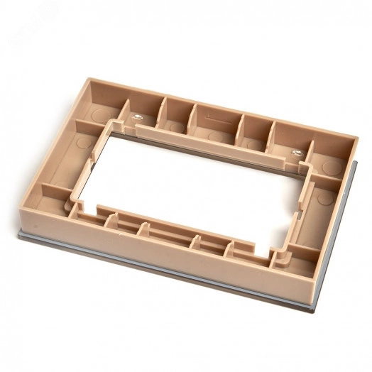 Рамка двухместная без перемычки, стекло, Катрин, золото Stekker