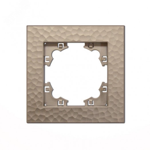 Рамка фактурная 1 пост UNIVersal Афина шампань (еврослот)