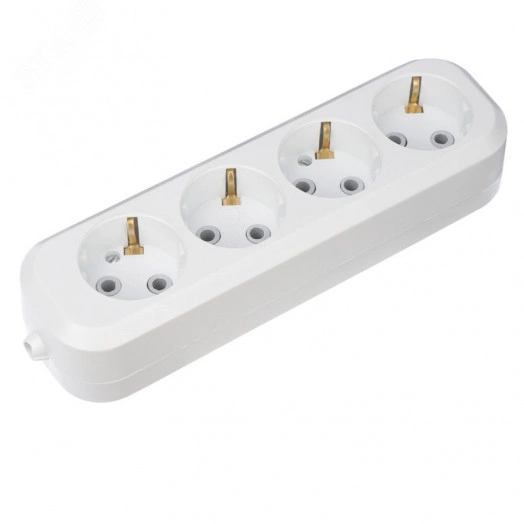 Колодка 4 гнезда c заземлением