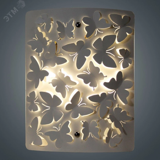 Светильник Эффект 290х250 НББ 07-2х40-002 М76 бел.муар /держ.винт хром /шнур бел. ИМ Светильник настенный