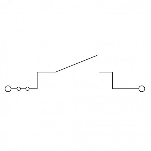 Клемма с размыкателем, винтовой зажим, 2 точки подключения, 4 кв.мм, серая