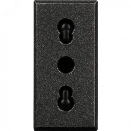 Axolute Розетка 2К+З 10/16А 250В~ с экранированными контактами антрацит