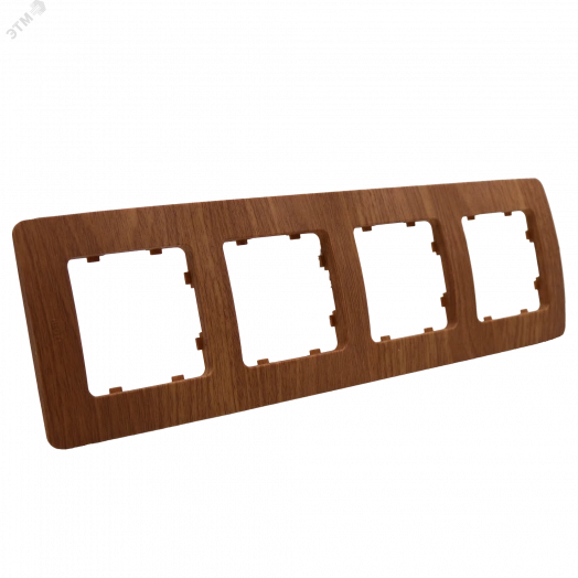 Рамка четырехместная, скрытой установки, цвет дуб