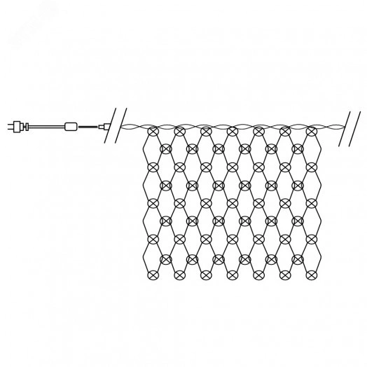 Гирлянда сеть LED мультиколор 2х2м
