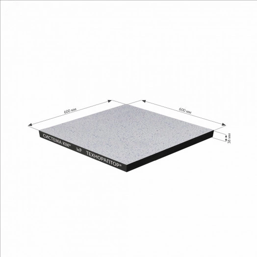 Панель из сульфата кальция 36/600/600 низ-стальной лист/верх-антистатический ПВХ/цвет 05