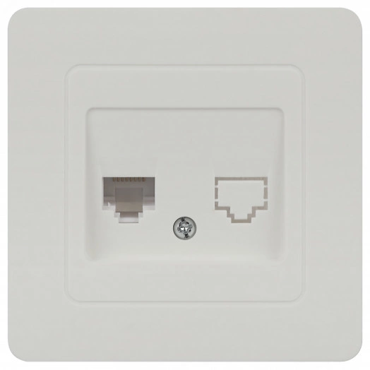 Розетка информационная RJ45, СУ, белый Intro 7-303-01 Style