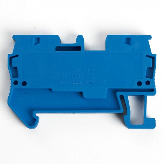 Зажим пружинный, 2-проводной проходной ЗНИ - 6,0, JXB ST 6, синий LD552-2-60