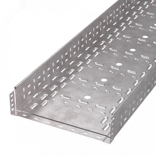 Лоток перфорированный Стандарт INOX (AISI 409) 400х100х3000 (1,0 мм) (6 м/уп)