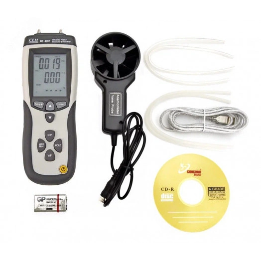 Манометр дифференциальный с функцией анемометра DT-8897