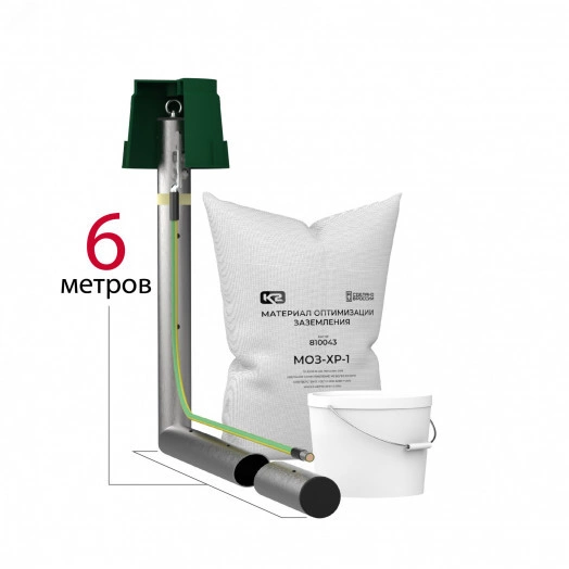 Электрод электролитический горизонтальный L-6 м, сталь нержавеющая, 4 мм, К2М-323-6Г