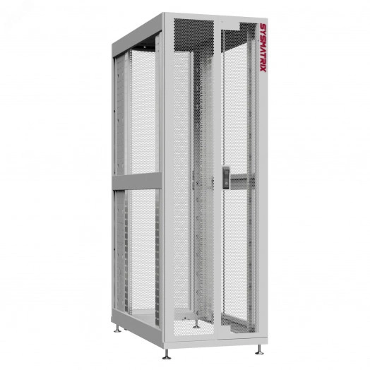 Шкаф серверный 48U 600х1200 передняя дверь: двустворчатая перфорированная IP20. задняя дверь: одностворчатая перфорированная IP20. боковые панели: без. цвет: серый RAL7035 
