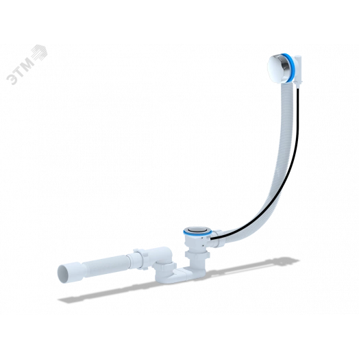 Сифон для ванны АНИ полуавтомат плоский 520 мм