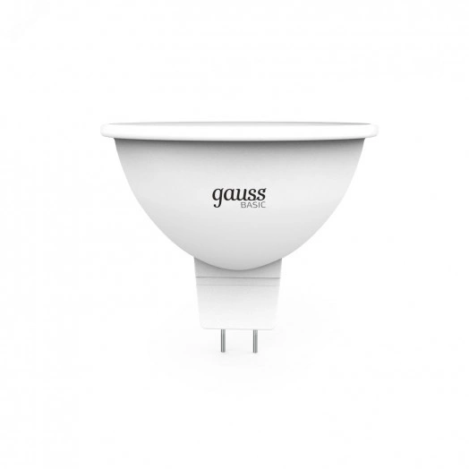 Лампа светодиодная LED 5.5 Вт 490 лм 4100К AC180-240В GU5.3 софит MR16 нейтральный (промоупаковка 3 лампы) Basic Gauss