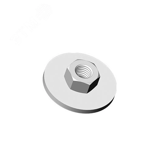 Шайба Д40 с гайкой М10, толщ. 3,0 мм, гальван. цинк