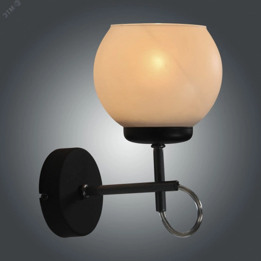 Светильник Блюз 511 черн.хром (Плафон 8330) НББ 01-60-177 Е27  настенный