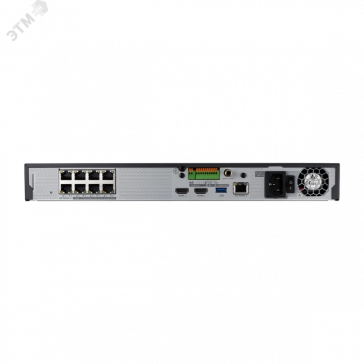 Видеорегистратор IP 8 канальный с ИИ 12Мп с PoE до 2 HDD