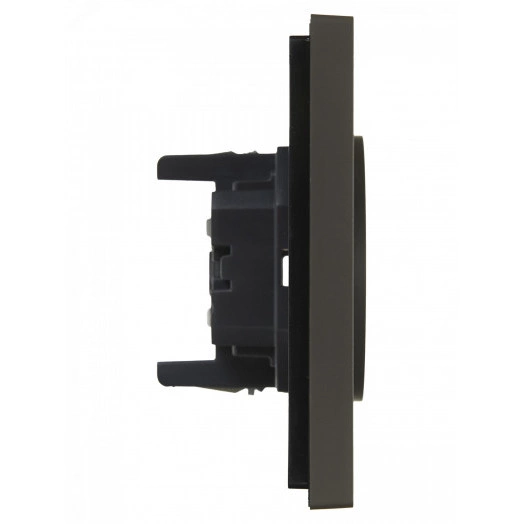 FORTE&PIANO Розетка 2-местная без заземления без защитных шторок безвинтовое крепление 10А FP326 серый IEK