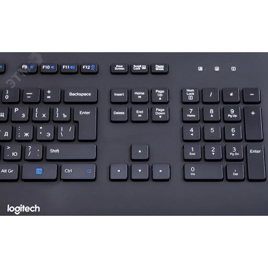 Клавиатура проводная K280e, 103 клавиши, USB-A, черный