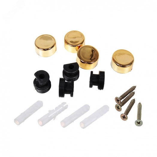 Зеркалодержатель d17 мм без сверления, золото (комплект) - пакет Tech-Krep