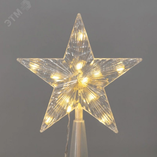 Гирлянда светодиодная из росы с макушкой на елку 9 нитей х 2м, 200LED эффект водопада теплый белый цвет 230В