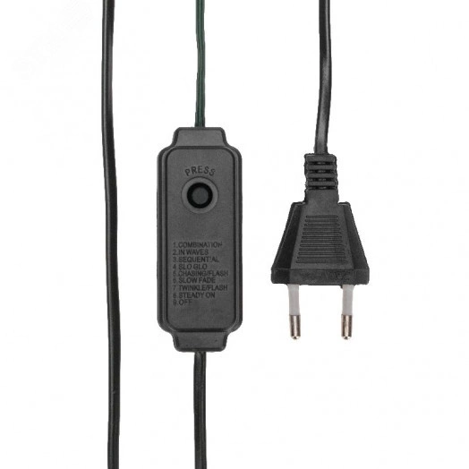 Гирлянда светодиодная из росы с макушкой на елку 9 нитей х 2м, 200LED эффект водопада теплый белый цвет 230В