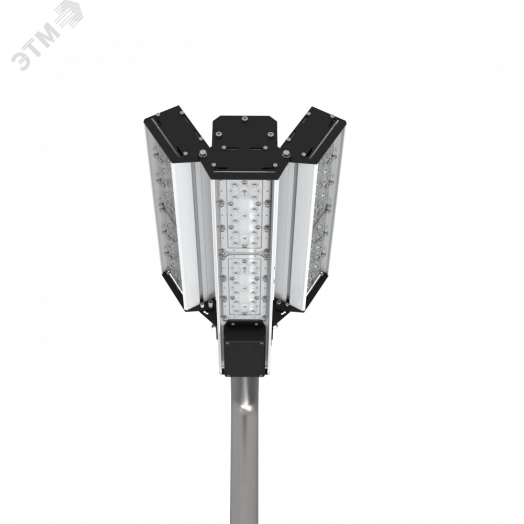 Светильник светодиодный для охранного периметра Cerberus 180 Вт консольный 5000 К IP67 RAL9005 черный DALI