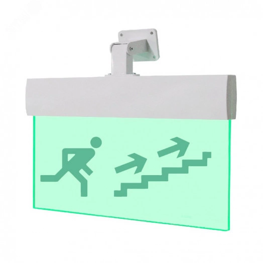 Оповещатель световой М-24-УЛЬТРА Человек вправо по лестнице вверх (универсальное крепление)
