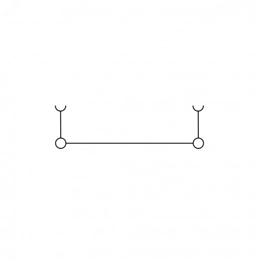 Клемма проходная, болтовой зажим, 2 точки подключения,  70 кв.мм, серая