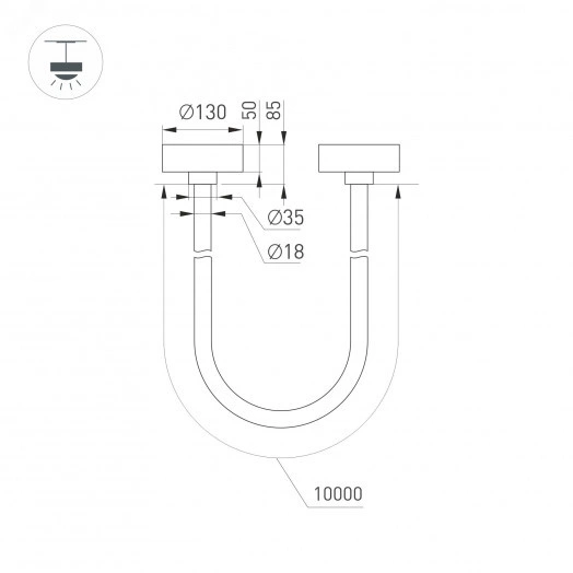 Светильник SP-TROPIC-SURFACE-R18-L10000-110W Day4000 (GD, 360 deg, 230V) (Arlight, IP20 Пластик, 3 года)