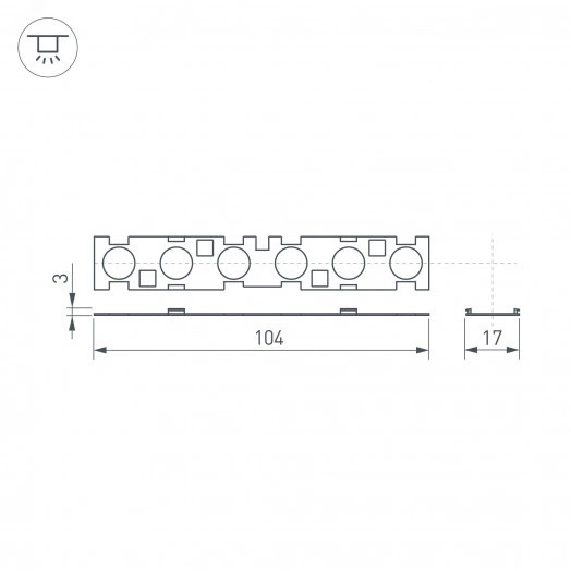 Экран линзованный SL-LINE-W20-30deg-540 (Arlight, Пластик)