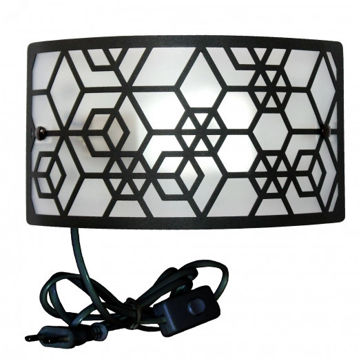 Светильник Нордика 250х140 НББ 06-40 М42 черн.муар /держ.винт /шнур черн.  настенный