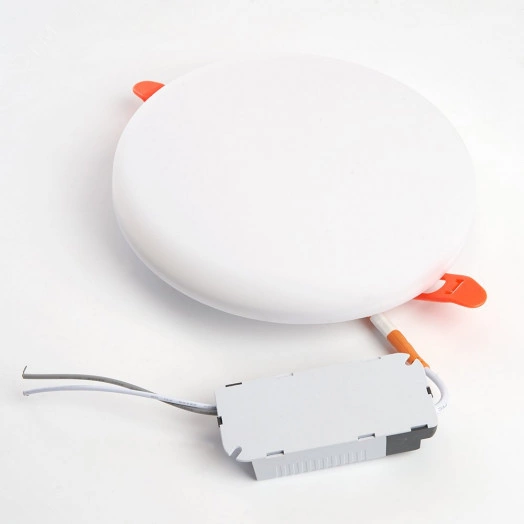 Светильник светодиодный ДВО-18w 4000К 1800Лм slim белый с регулируемым монтажным диаметром (до 130мм)