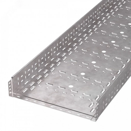 Лоток перфорированный Стандарт INOX (AISI 409) 500х100х3000 (1,0 мм) (6 м/уп)