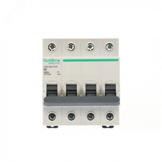 Выключатель автоматический четырехполюсный (АВ) B 6А 4P 6kA 400В City9 Set