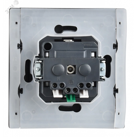FORTE&PIANO Розетка 1-местная с заземлением с защитными шторками и крышкой безвинтовое крепление 16А IP44 FP319 серый IEK