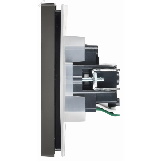 FORTE&PIANO Розетка 1-местная с заземлением с защитными шторками и крышкой безвинтовое крепление 16А IP44 FP319 серый IEK