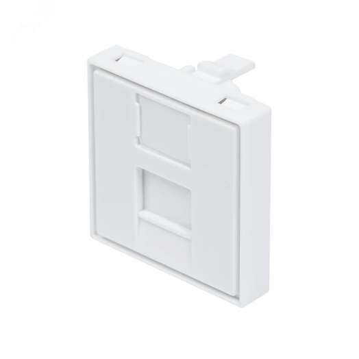 Вставка для модуля Keystone, 1 порт, 45x45 мм, со шторкой, белая