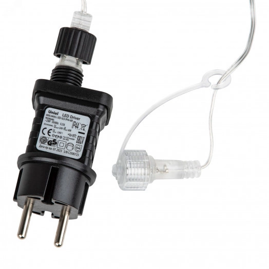 Бахрома светодиодная с эффектом мерцания 25м Соединяемая 440 светодиодов ULD-B25006-440/TTK BLUE-WHITE IP44  Синий и белый свет Провод прозрачный