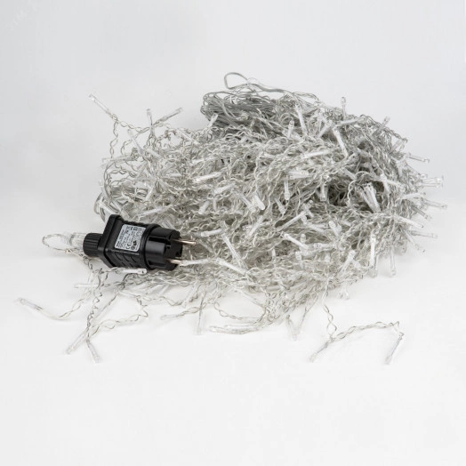 Бахрома светодиодная с эффектом мерцания 25м Соединяемая 440 светодиодов ULD-B25006-440/TTK BLUE-WHITE IP44  Синий и белый свет Провод прозрачный