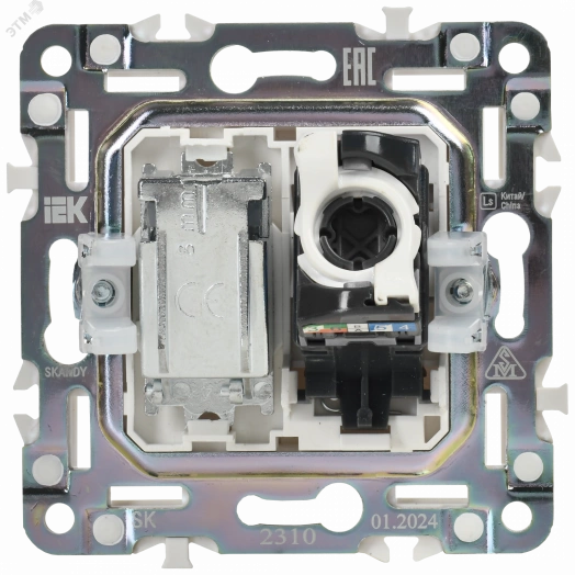 SKANDY Розетка двойная TV+RJ45 кат.5E SK-A14Bl черный IEK