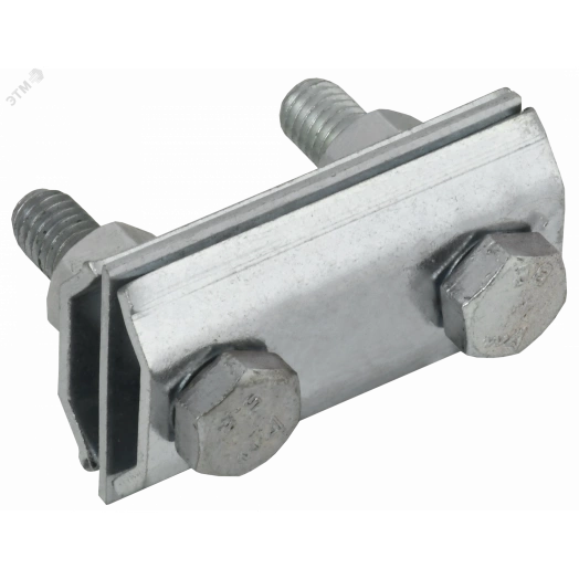 Зажим соединительный двойной сквозной пруток-пруток 8мм оцинкованная сталь IEK