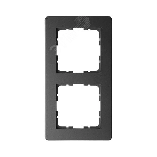 Рамка G-Flex 2-постовая, цвет черный матовый (soft touch)