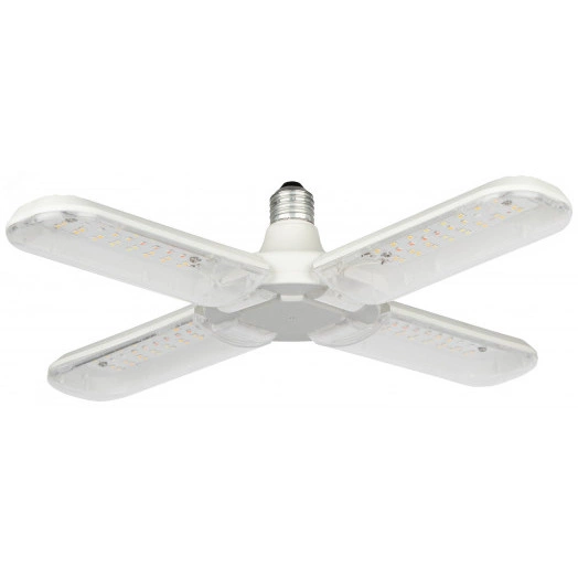 Фитолампа для растений светодиодная FITO-36W-Rа90-E27-FOLD 4-х лепестковая полного спектра 36 Вт Е27