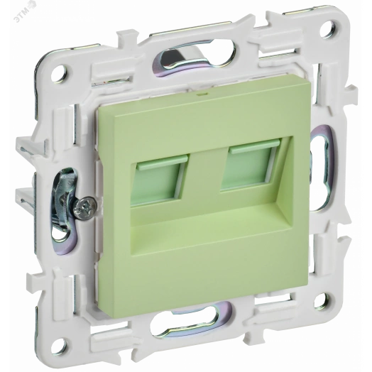 SKANDY Розетка компьютерная двойная RJ45 кат.6 SK-K04G мятный IEK