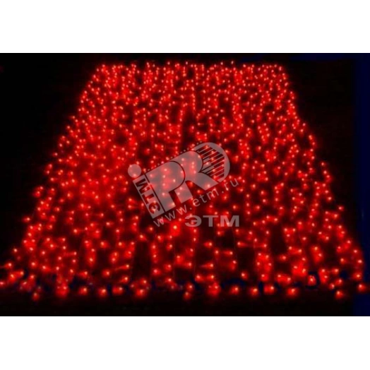 Световой занавес 625LED 2.5х1.5м уличный красный