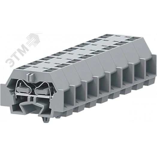 Клемма TB 2-2 с бок. подключ. с защелк. ножками, серая