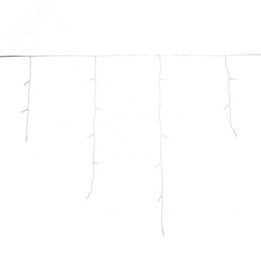 Гирлянда светодиодная Айсикл бахрома 5х0,6м с эффектом мерцания прозрачный провод IP44 230В диоды теплые белые 112LED NEON-NIGHT