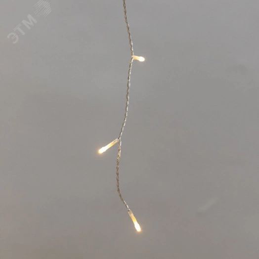 Гирлянда светодиодная Айсикл бахрома 5х0,6м с эффектом мерцания прозрачный провод IP44 230В диоды теплые белые 112LED NEON-NIGHT