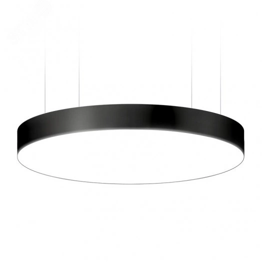 Светильник светодиодный CSVT RING 195 1500x120 СRI90 4000 opal-sand IP40/IP20 черный круг подвесной
